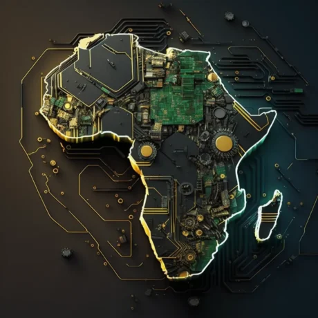 Map of Africa without borders