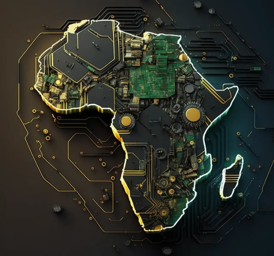 Map of Africa without borders