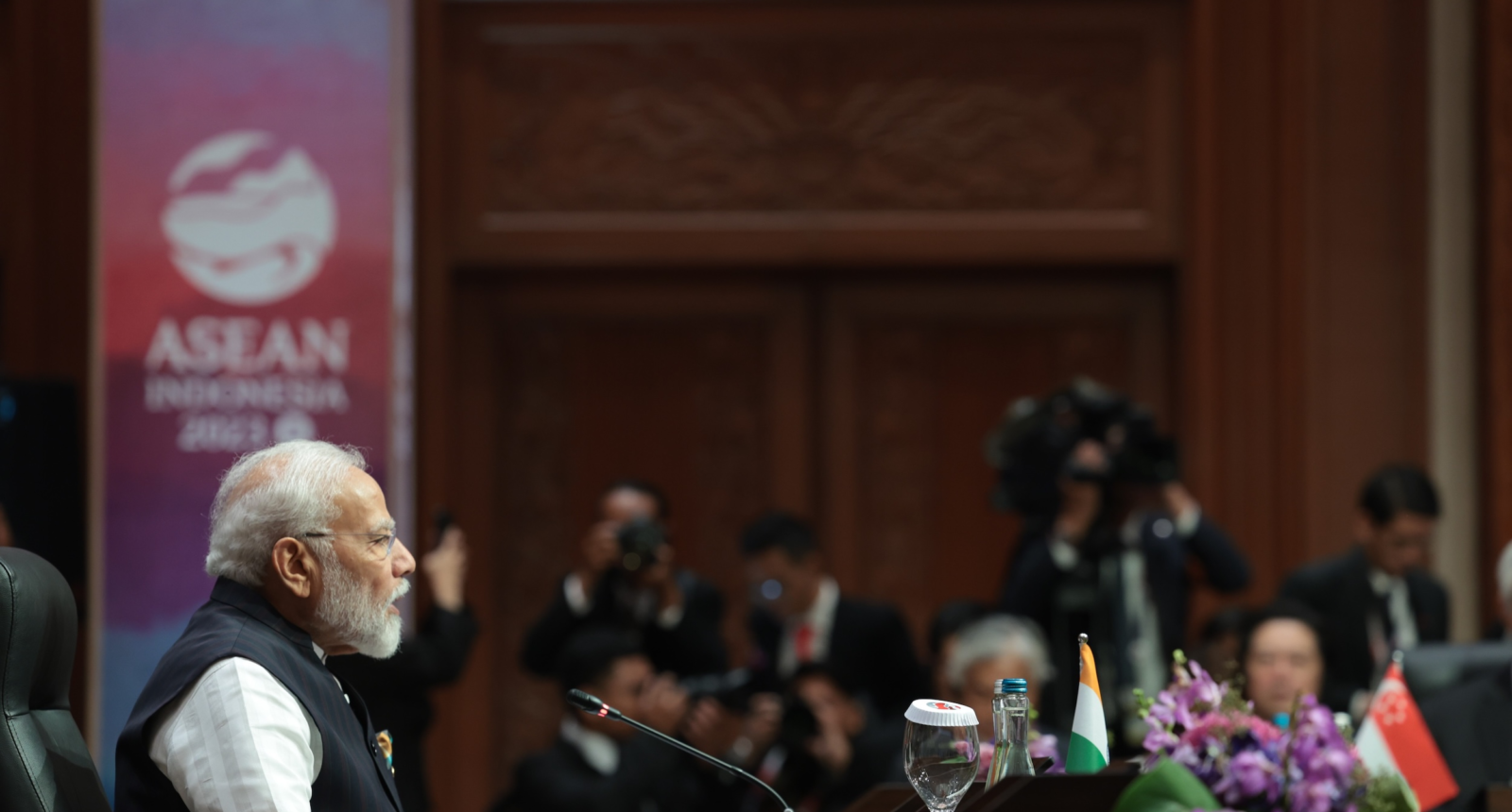 Indian Prime Minister Shri Narendra Modi speaks at the ASEAN-India Summit in Jakarta, Indonesia, 7 September 2023. Photo: Ministry of External Affairs of India