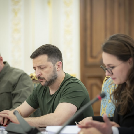Ukrainian President Volodymyr Zelenskyy in a meeting with representatives from US companies, including Microsoft, Boeing, IBM, and Raytheon, July 2025. Photo: Presidential Office of Ukraine