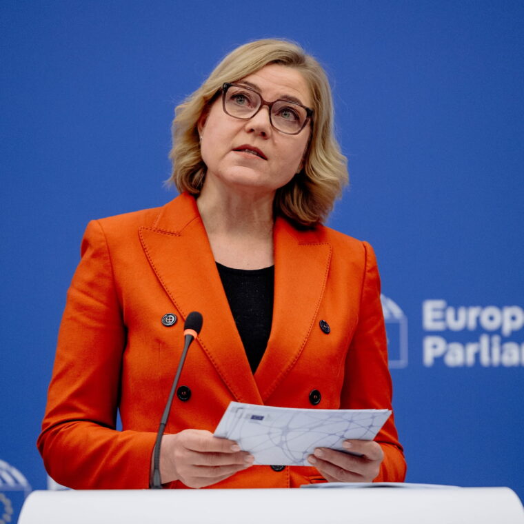 Executive Vice-President of the European Commission Henna Virkkunen presents the new EU cybersecurity package on 20 January 2026, Strasbourg. Photo: Valentine Zeler/©European Union